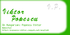 viktor popescu business card